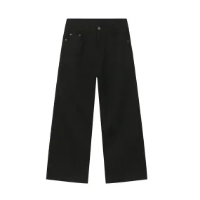 Japan Style Male Jeans Loose Zipper Wide-leg Washed Casual Denim Pants High Street Summer Trendy Trousers 9C6097