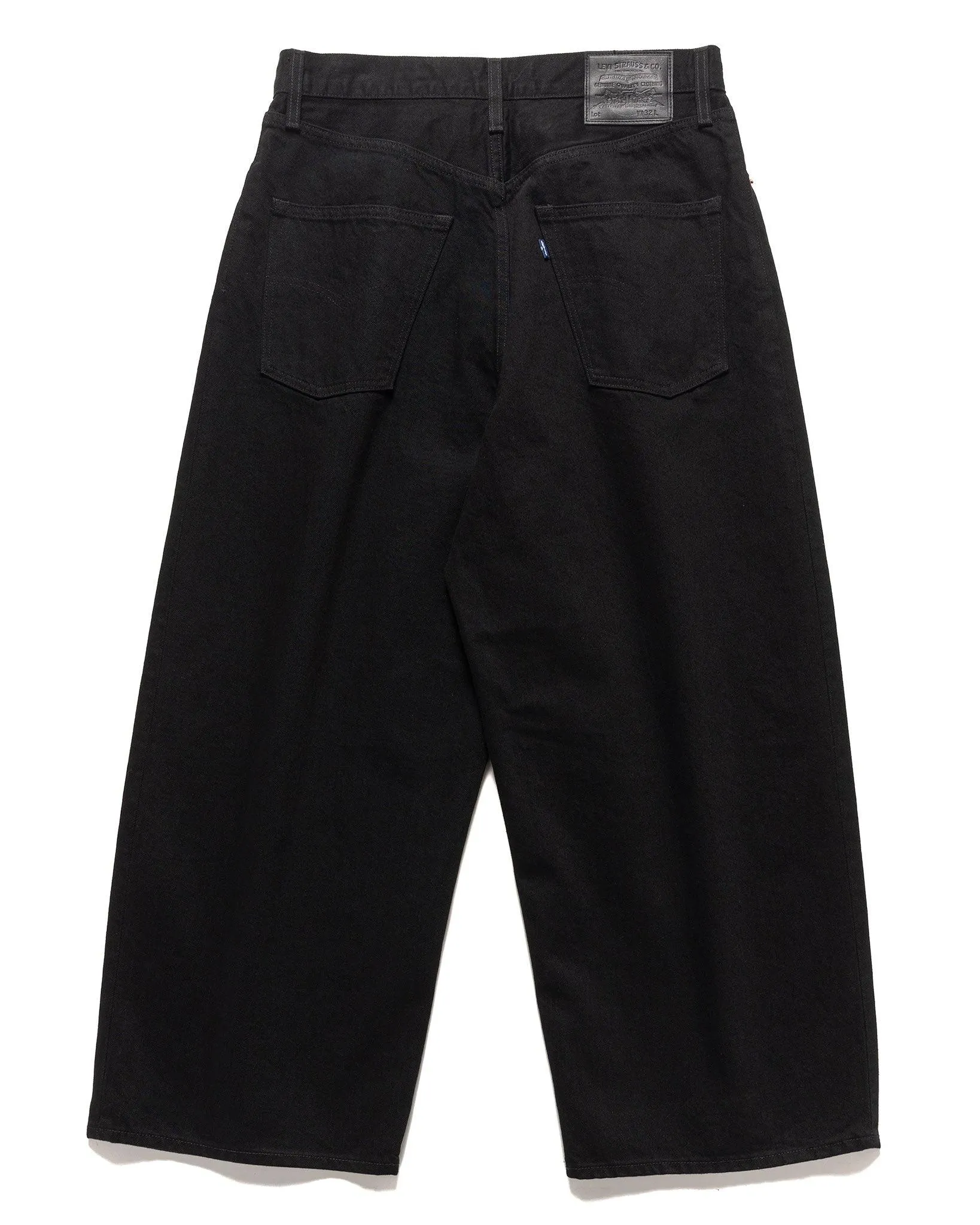 Japanese Denim Wide Leg Pleat Jeans Granite