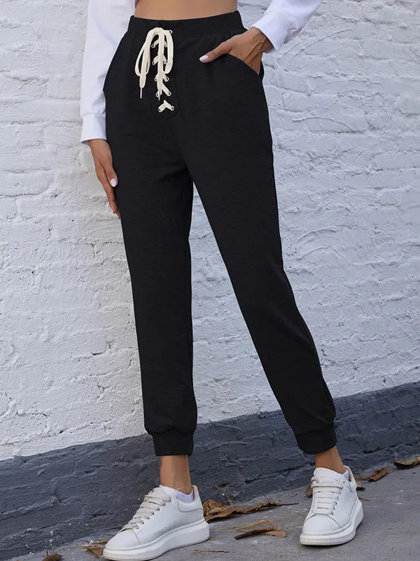 Lace Up Sweat Pants