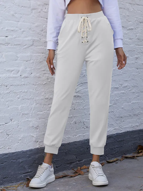 Lace Up Sweat Pants