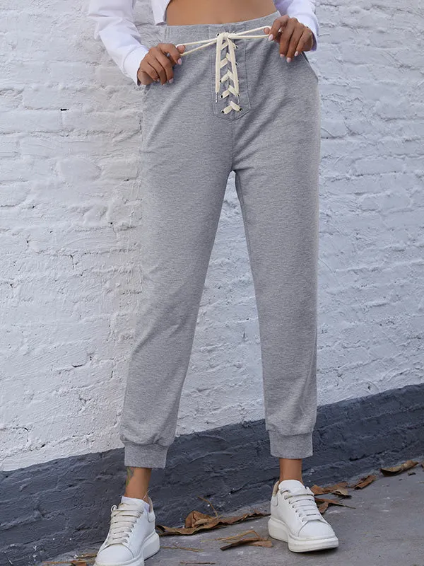 Lace Up Sweat Pants