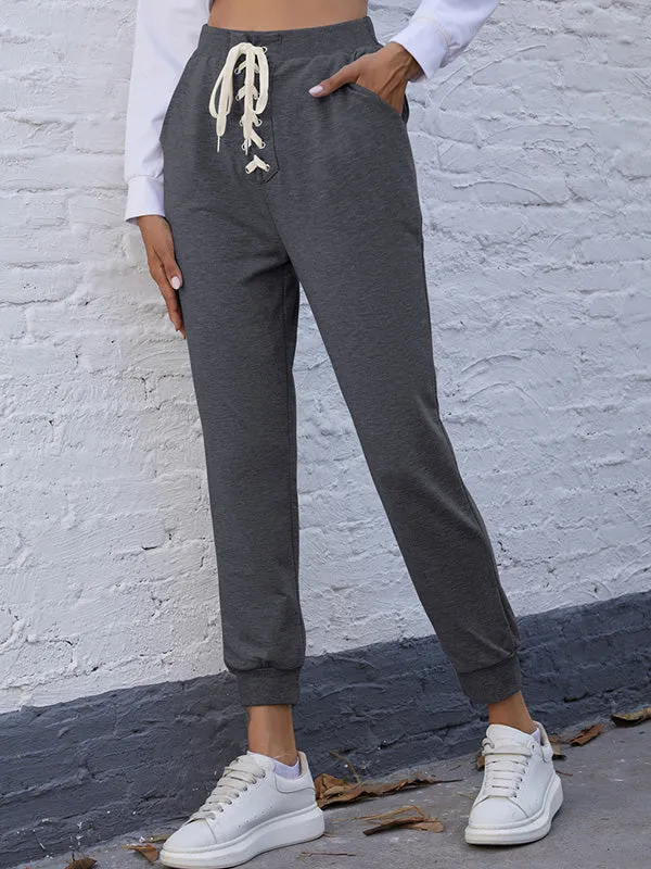 Lace Up Sweat Pants