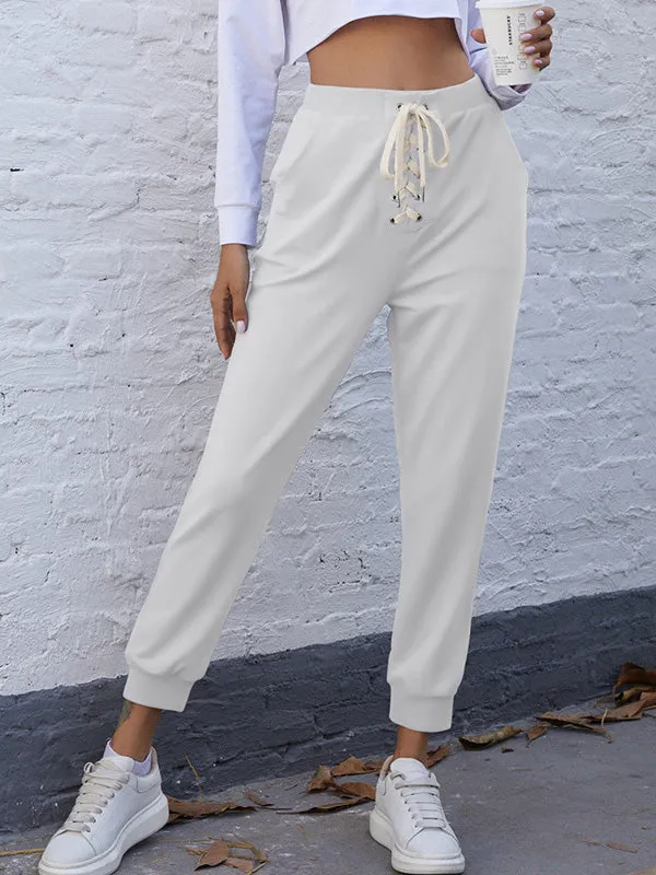 Lace Up Sweat Pants