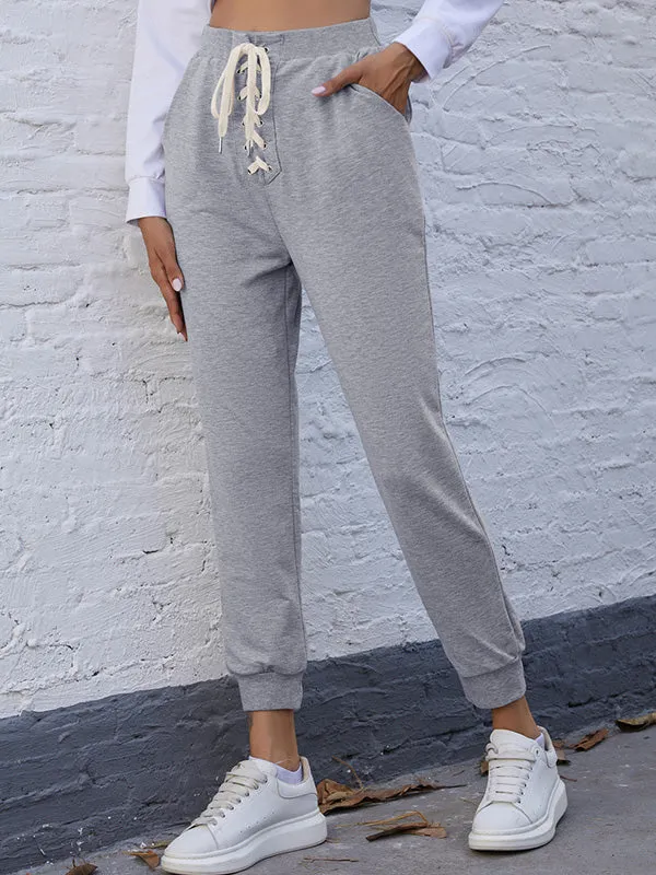 Lace Up Sweat Pants