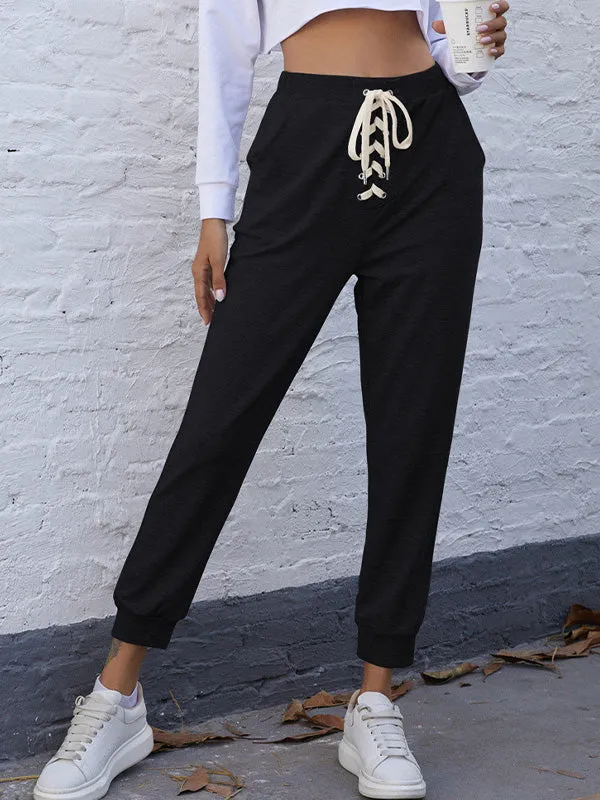 Lace Up Sweat Pants
