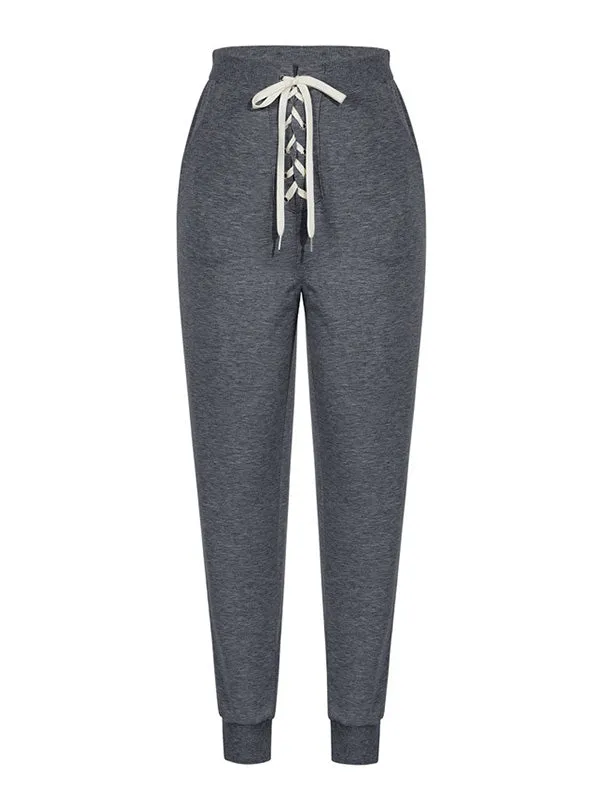 Lace Up Sweat Pants
