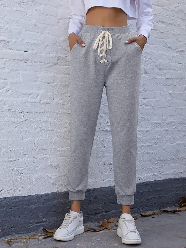 Lace Up Sweat Pants