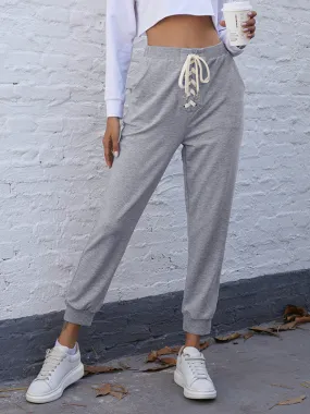 Lace Up Sweat Pants