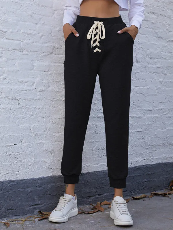 Lace Up Sweat Pants