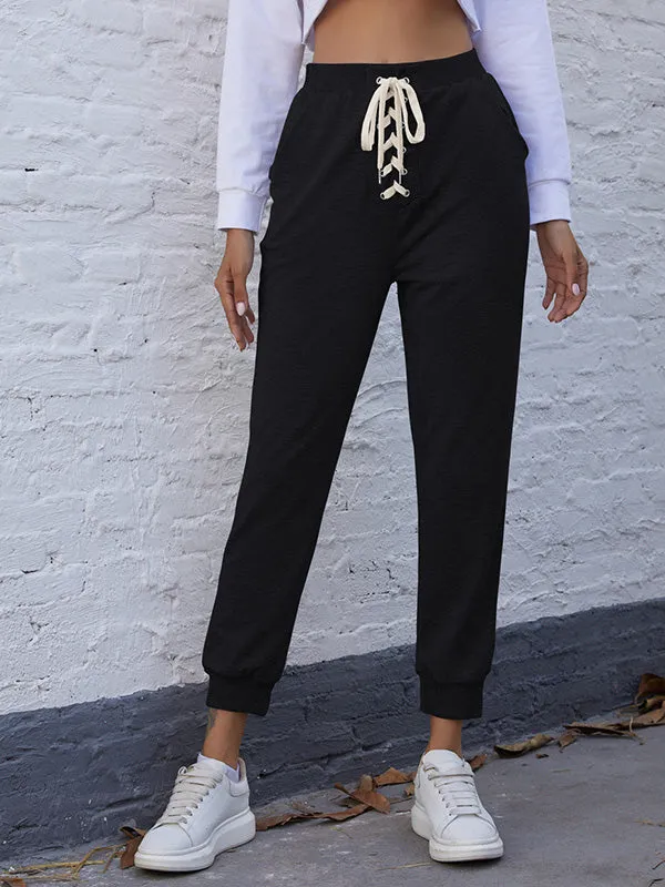 Lace Up Sweat Pants