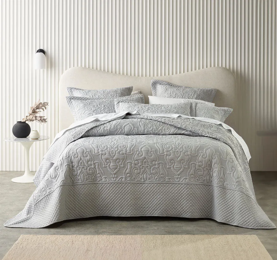 Laurent Bedspread Set Range Silver