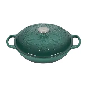 Le Creuset Olive Branch Collection 3-3/4 Quart Signature Enameled Cast Iron Braiser