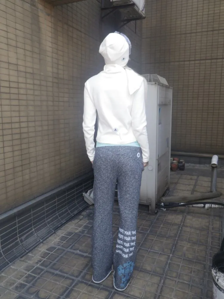 Low Rise Printed Studded Flared Stacked Sweatpants【s0000007169】