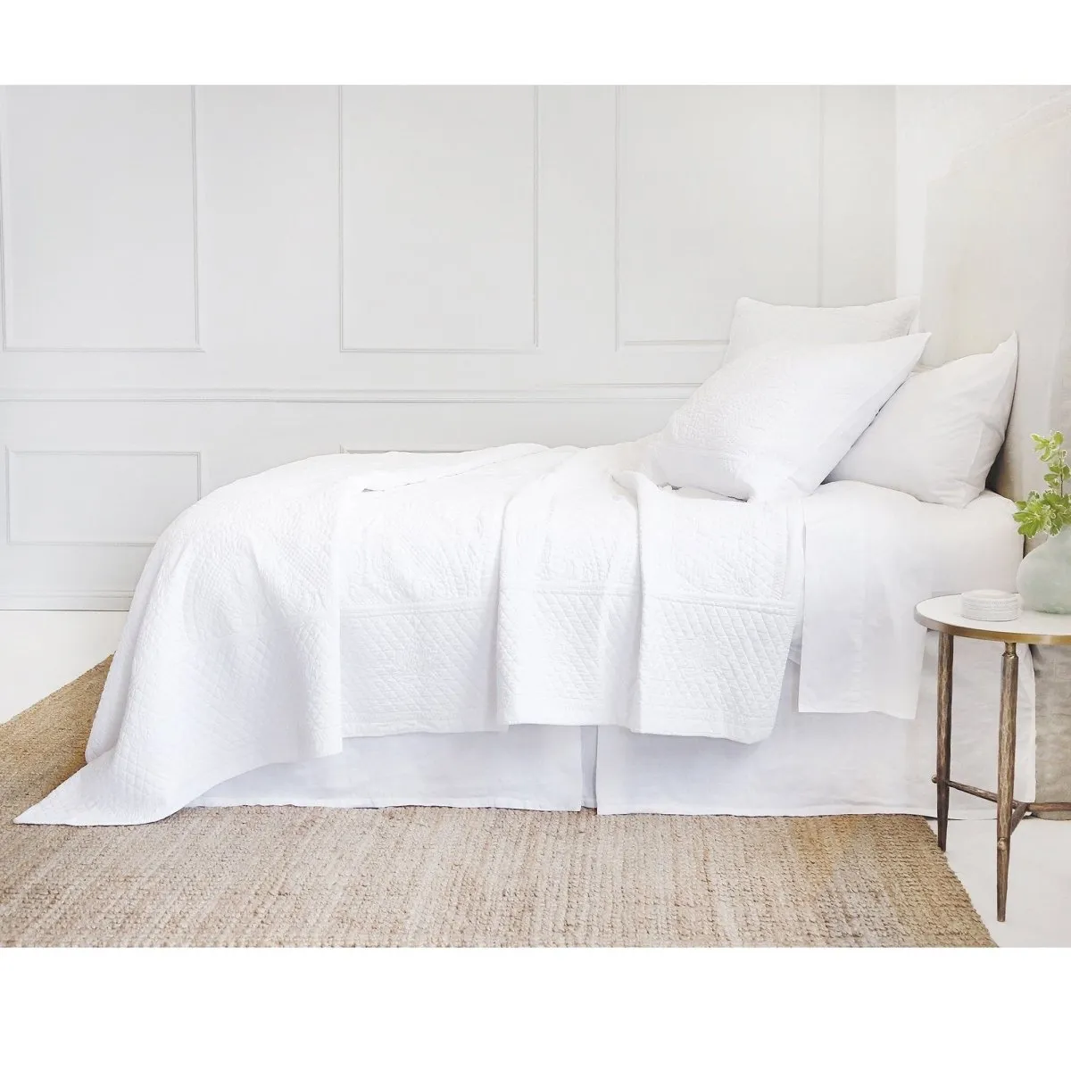 Marseille White Coverlet Collection by Pom Pom at Home