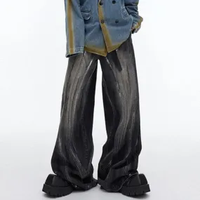 Men's Baggy Jeans Trend Streetwear Personality Original Niche Design Wide Leg Denim Pants Vintage Man Jean Trousers 24X1714