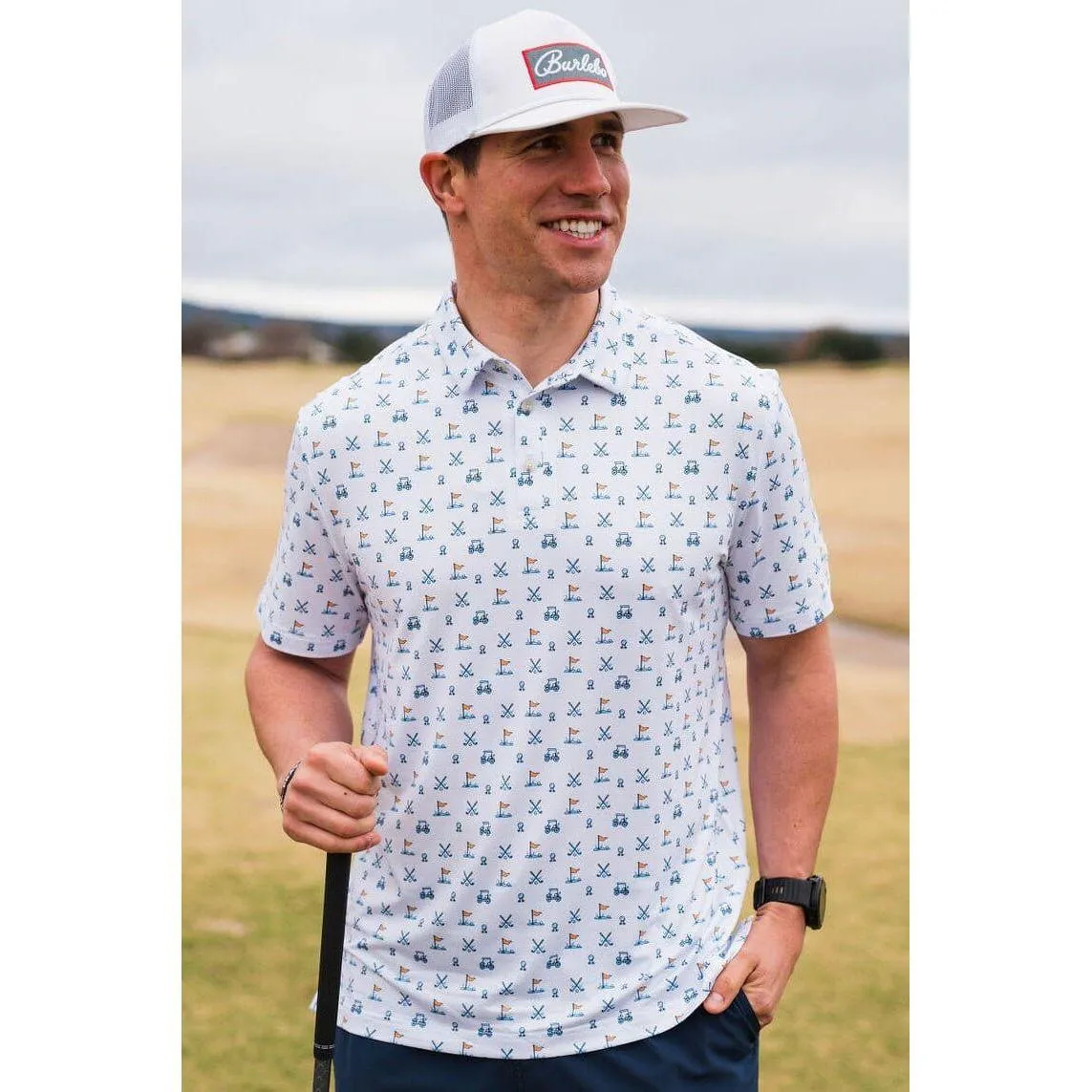 Men's Burlebo Performance Polo 0008PP-HIO-W