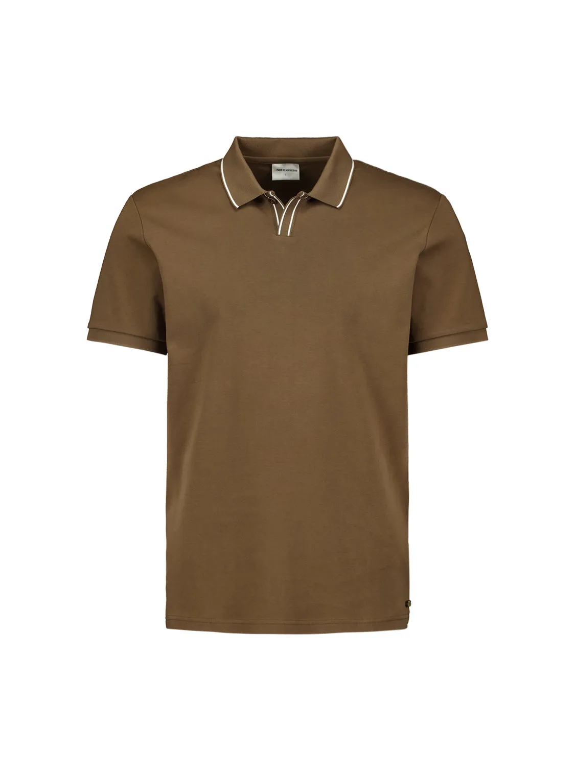 Modern Polo with Refined Collar and Elegant Finish | Brown