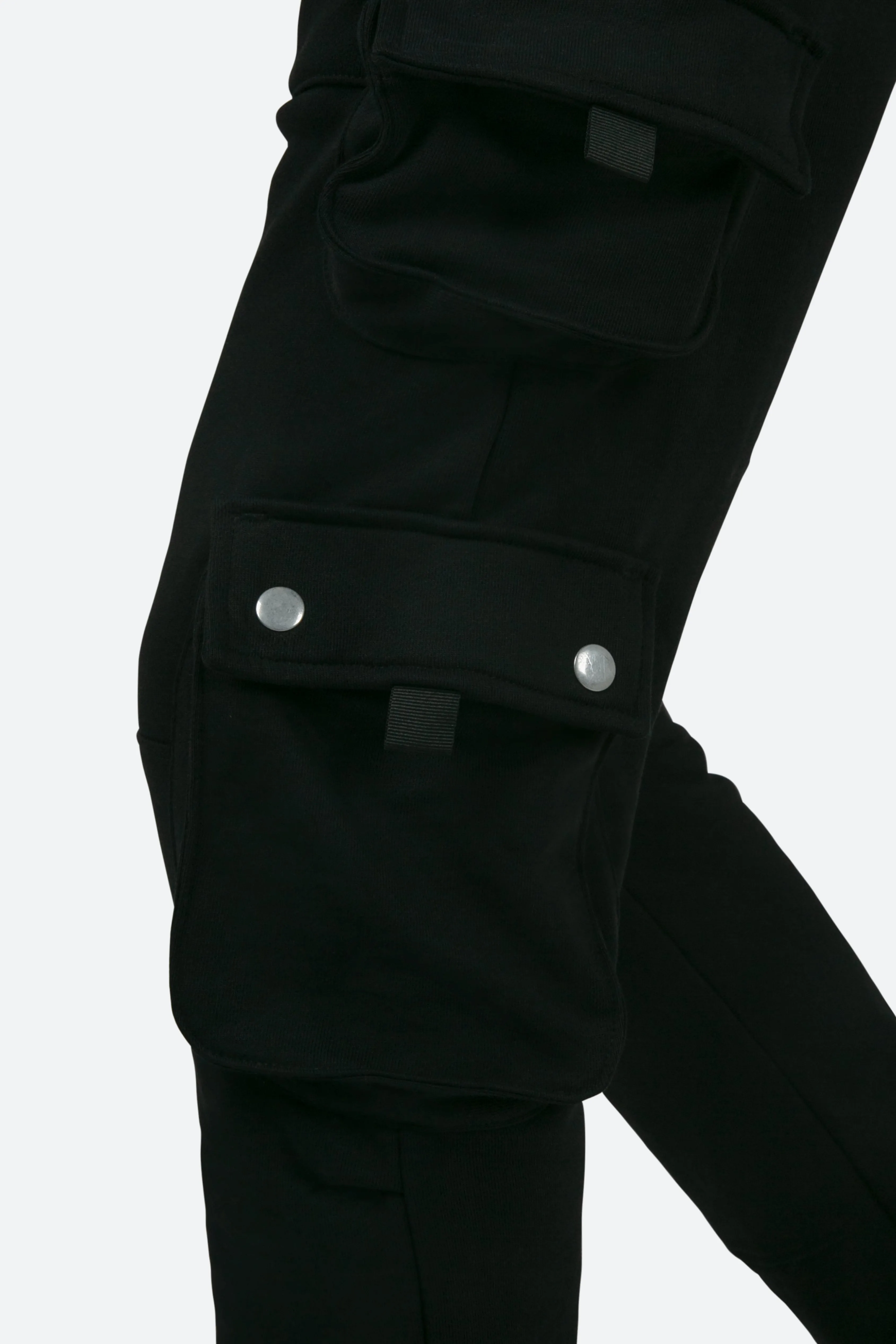 Multi Pocket Cargo Sweatpants - Black