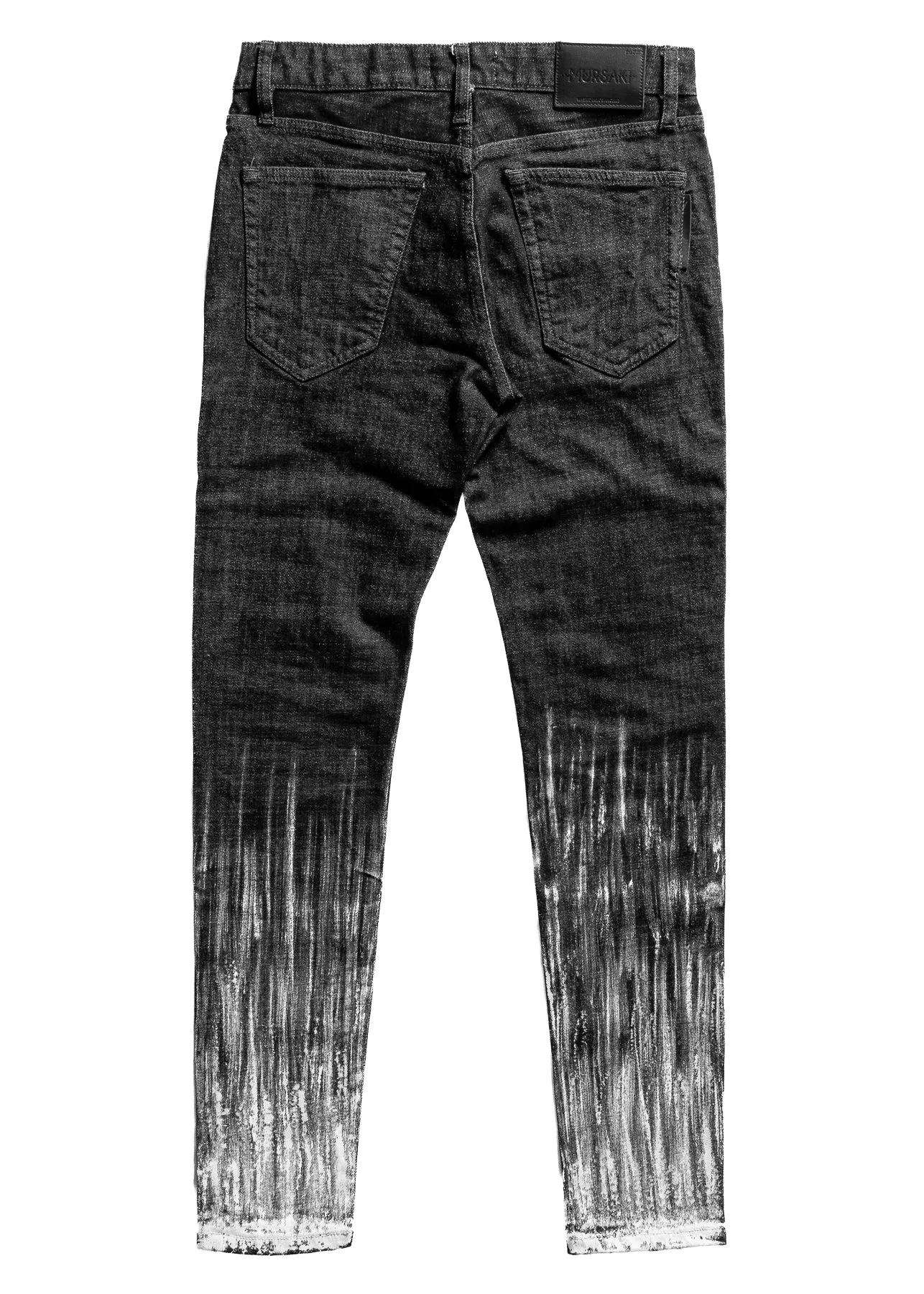 Mursaki Denim Strié Gradient Jean 340-108RB (Rinse Black/White)