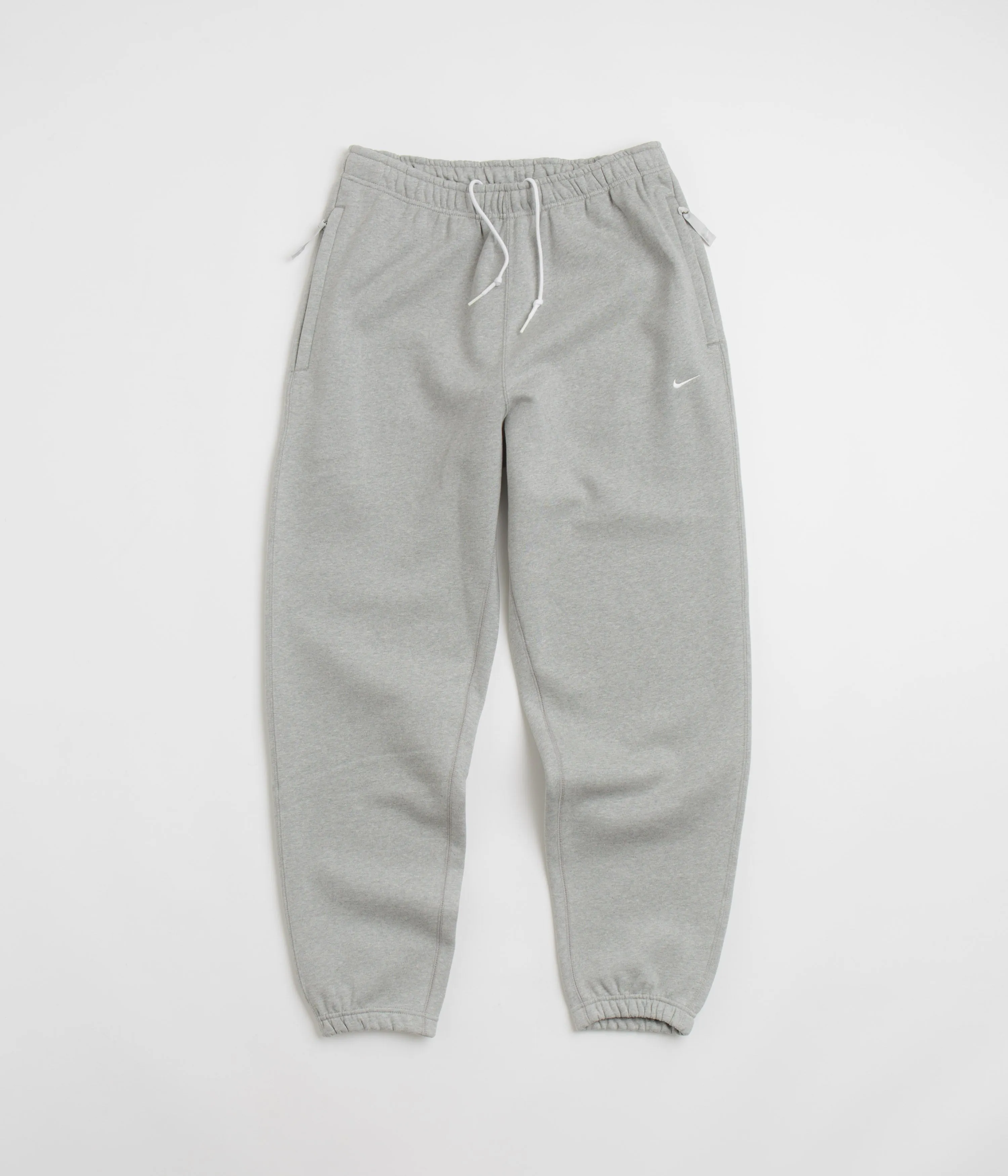 Nike Solo Swoosh Sweatpants - Dark Grey Heather / White