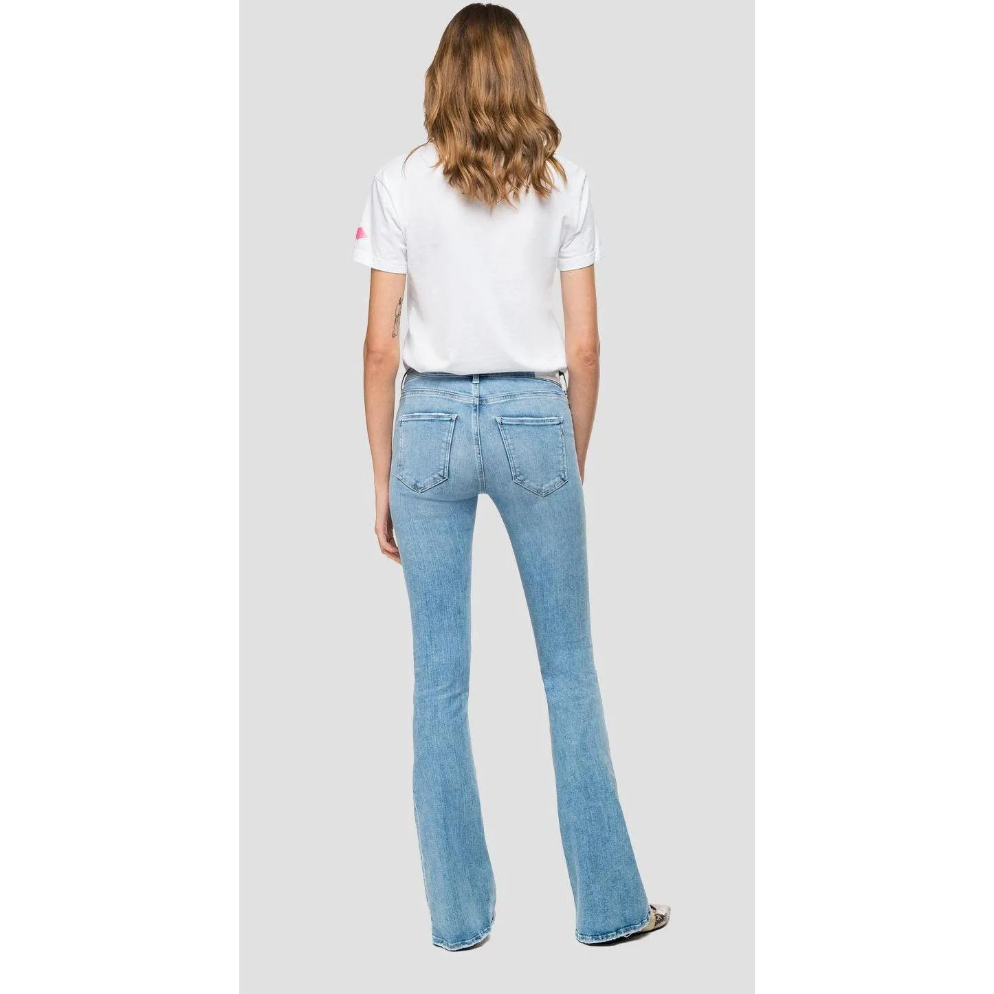 NWT - Replay Italy 'Stella Flare  Denim Jeans RRP $265.00- Size 29