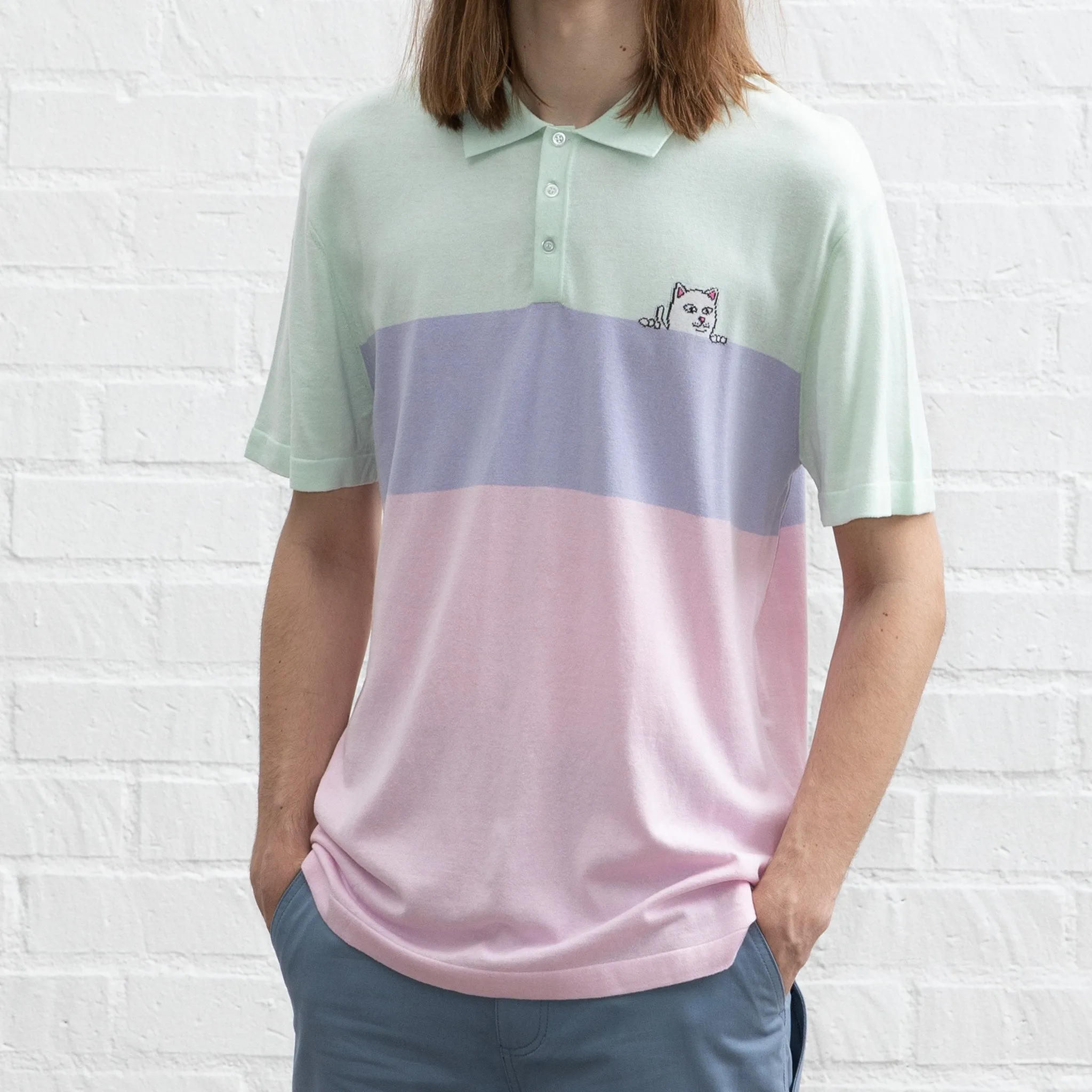 Peek A Nermal Knitted Polo (Multi)