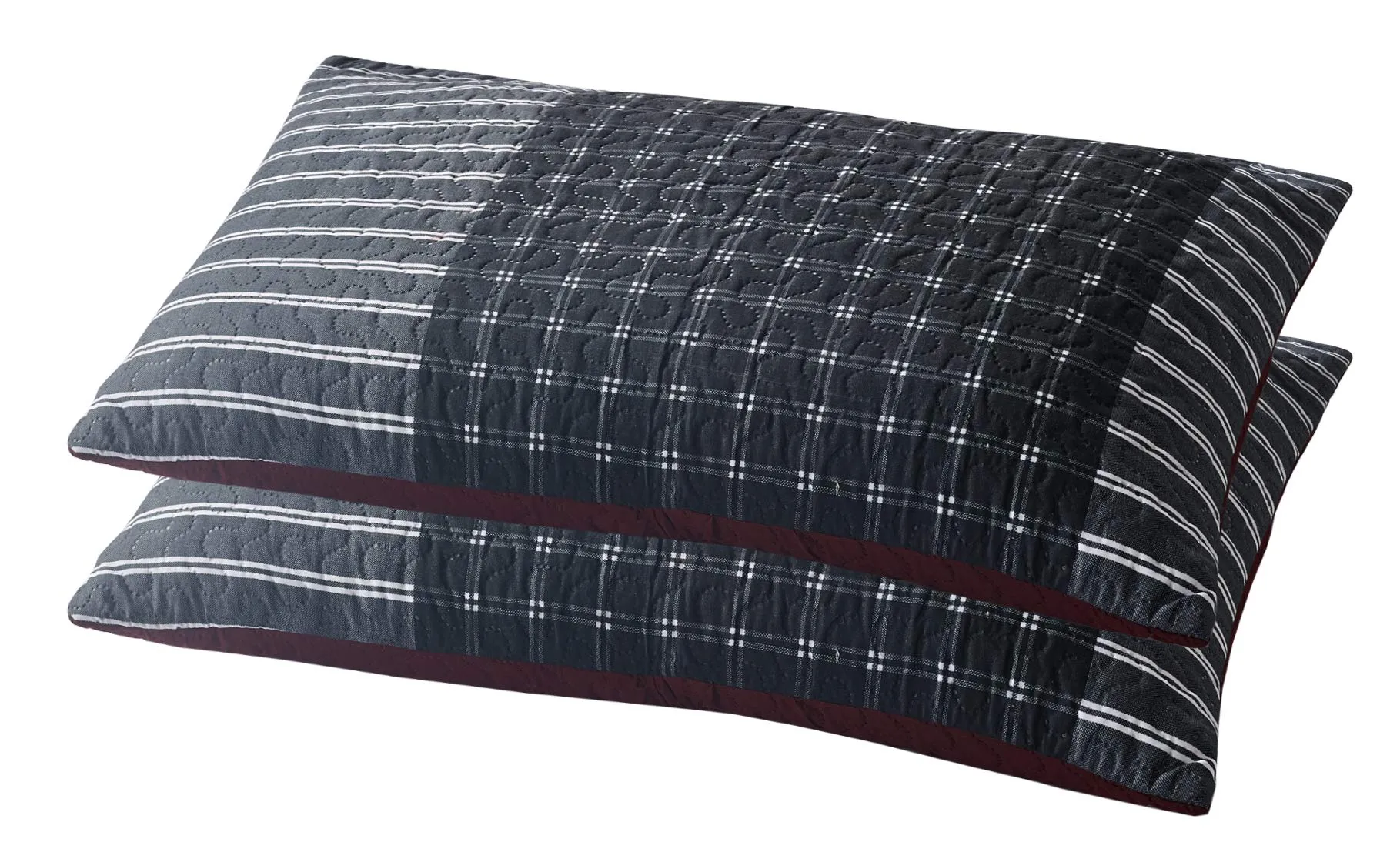 Plaid Printed Reversible Bedspread/Quilt Set