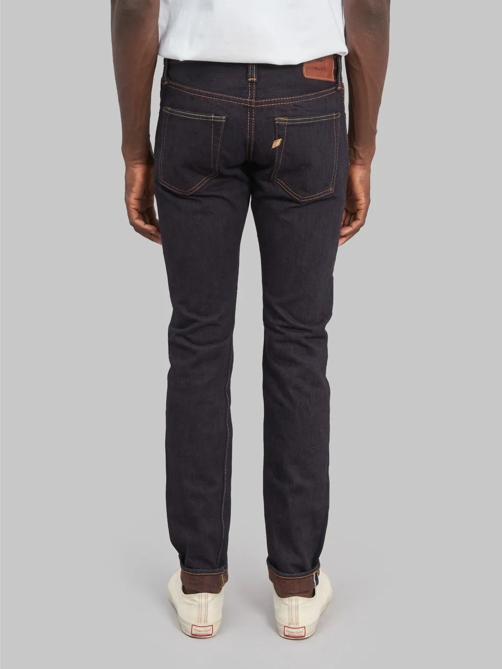 Pure Blue Japan PER-EX-013-ID "Indigo x Persimmon Extra Slub" 15oz Slim Tapered Jeans