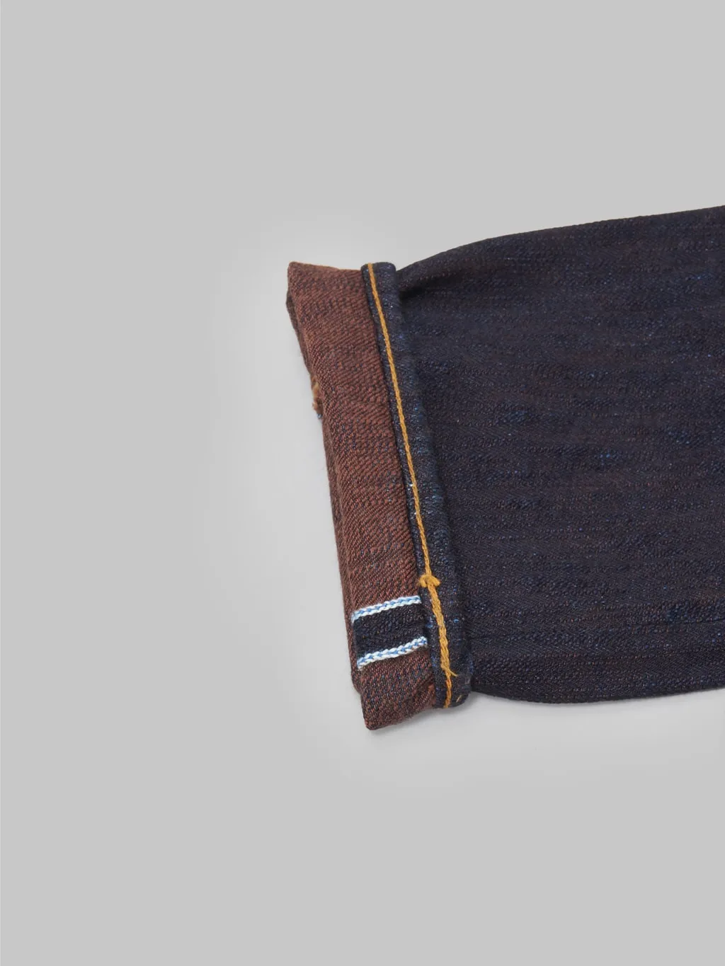 Pure Blue Japan PER-EX-013-ID "Indigo x Persimmon Extra Slub" 15oz Slim Tapered Jeans