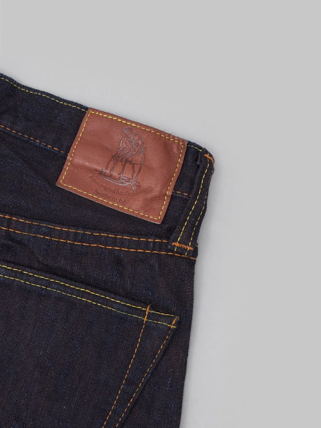 Pure Blue Japan PER-EX-013-ID "Indigo x Persimmon Extra Slub" 15oz Slim Tapered Jeans