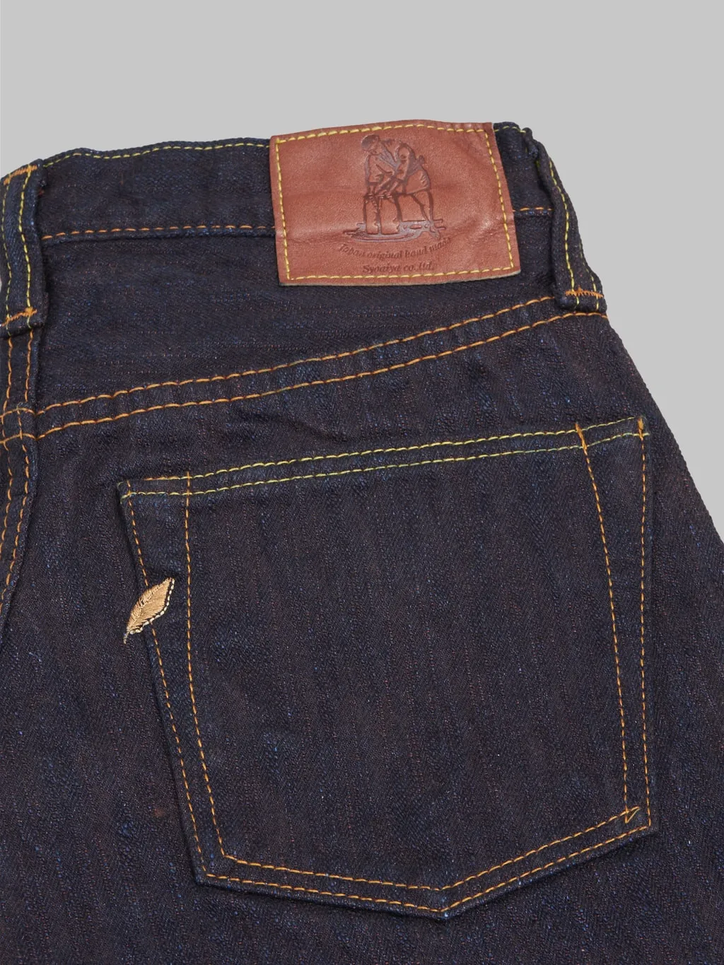 Pure Blue Japan PER-EX-013-ID "Indigo x Persimmon Extra Slub" 15oz Slim Tapered Jeans