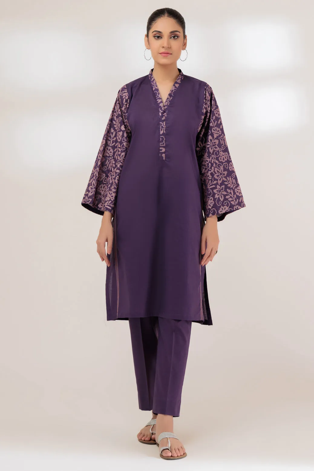 PURPLE-CAMBRIC-2 PIECE (BSAS232P21)