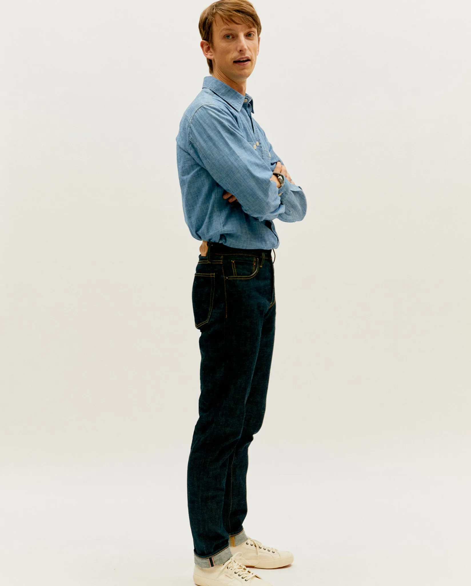 RAW INDIGO RELAXED TAPERED 005 SELVEDGE JEAN