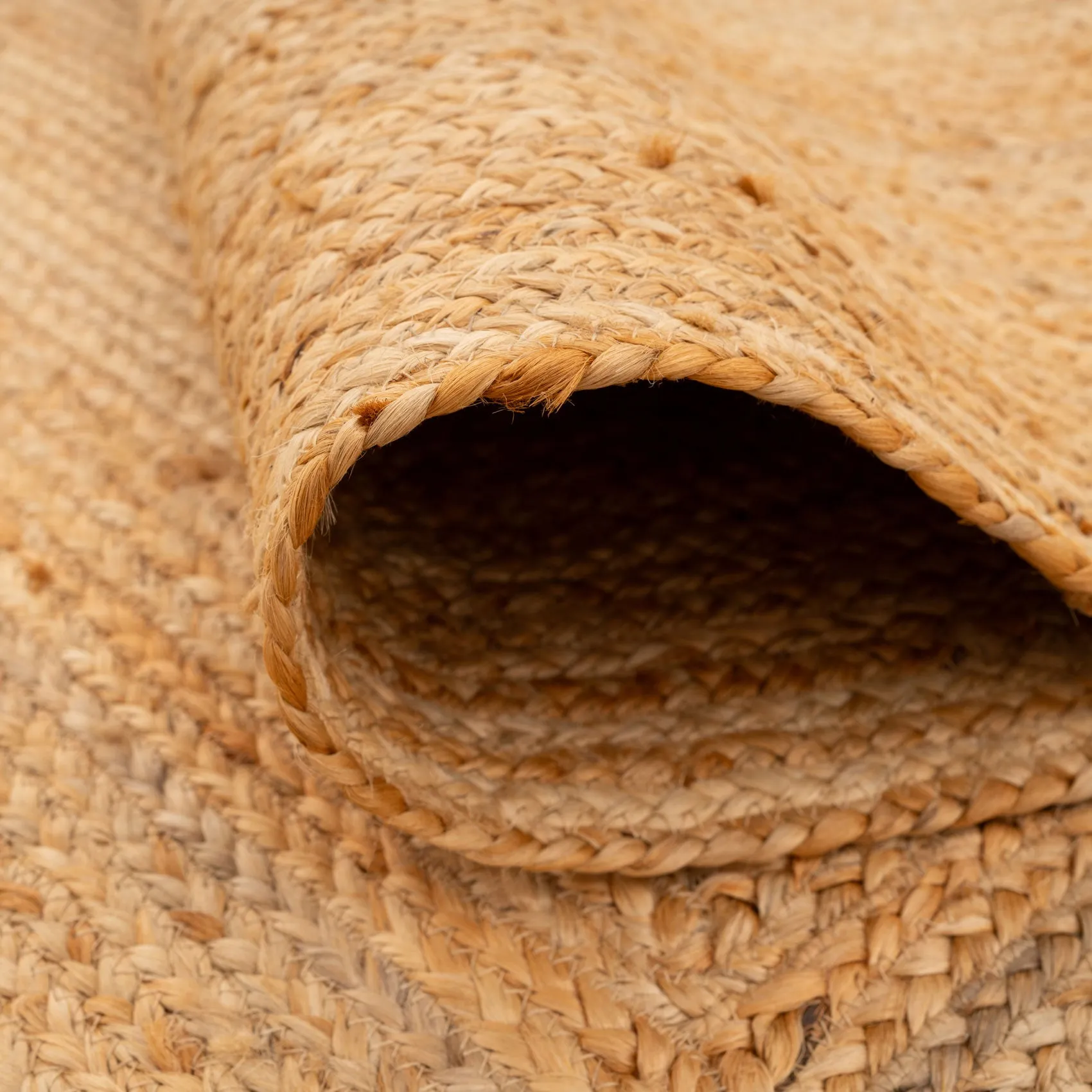 Rustic Braided Jute Runner  Rug - Althea