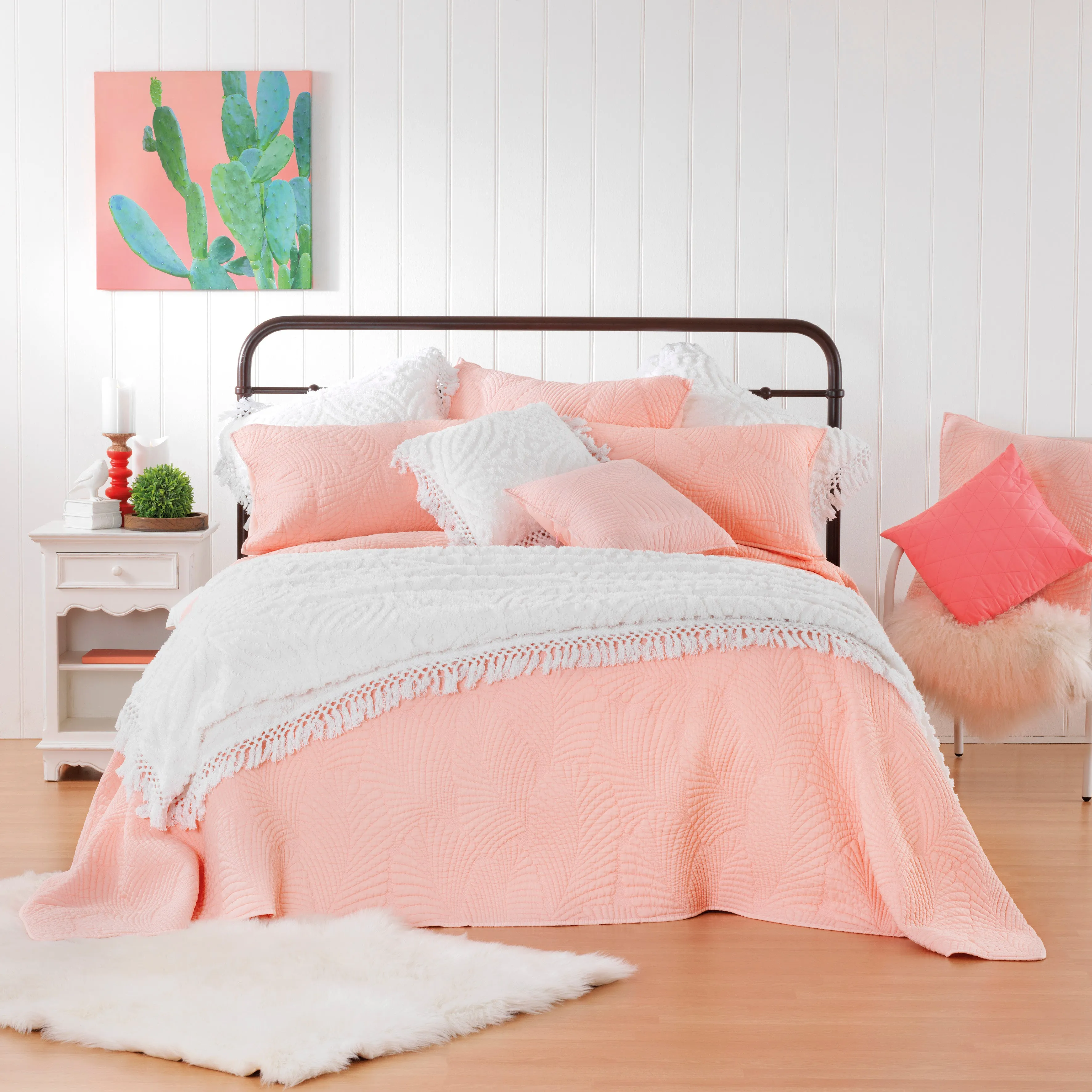 Sasha Pink Coverlet Set by Bianca
