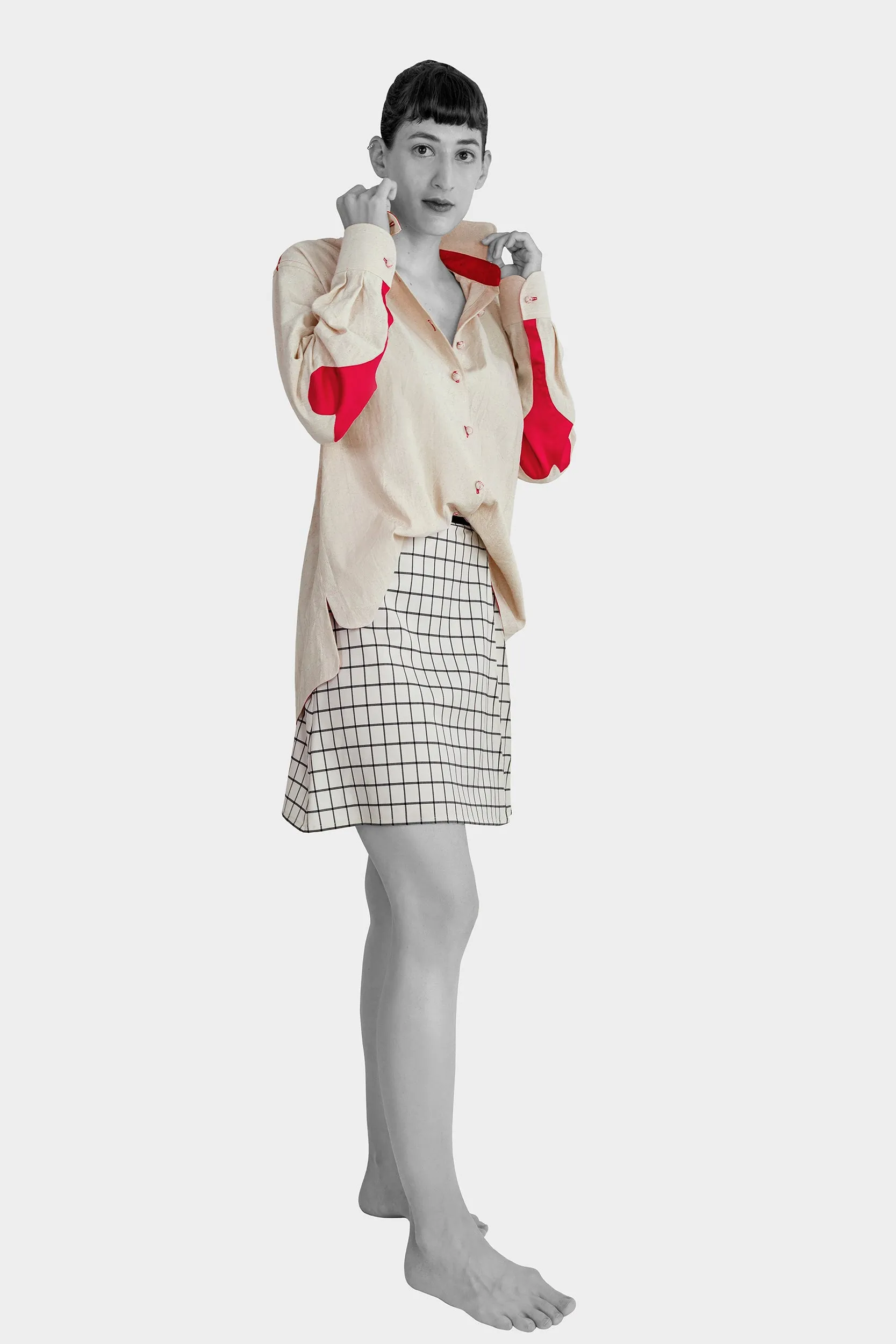 Shirt - Red Heart Placket Sleeves
