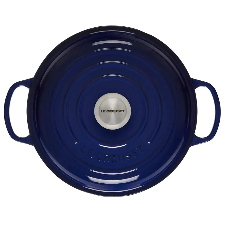 Signature 2.25-Quart Cast Iron Braiser with Stainless Steel Knob - Indigo