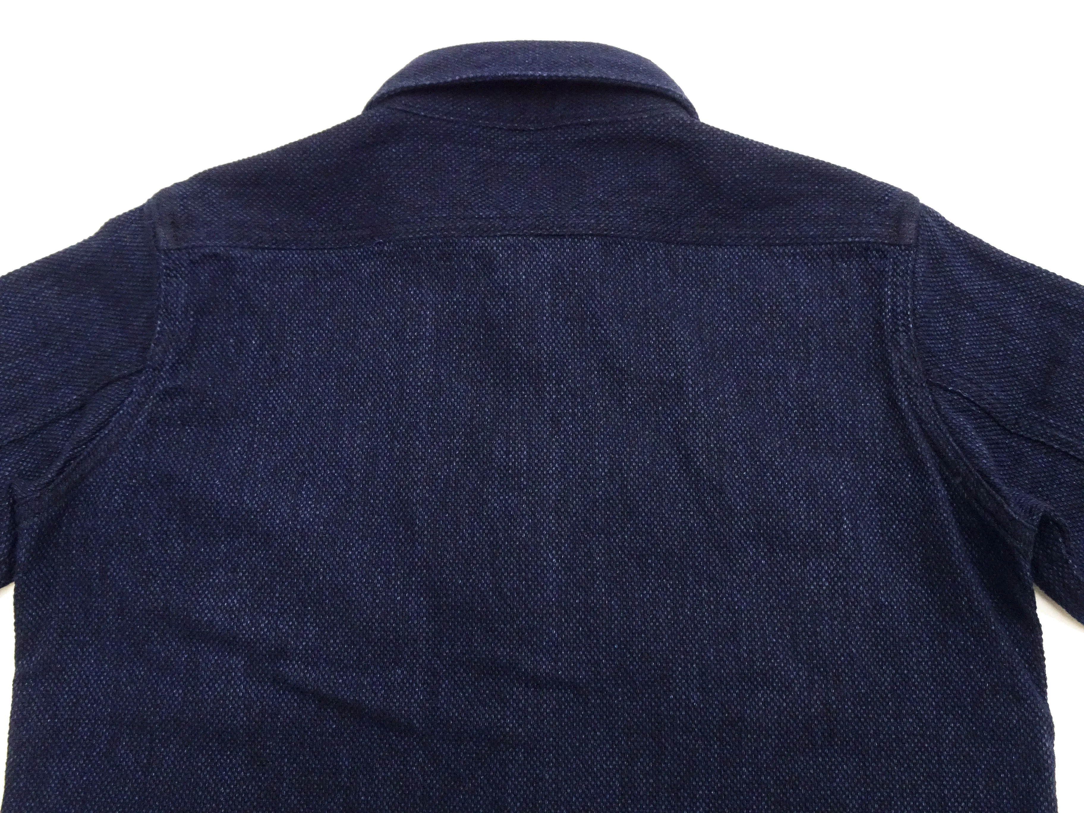 Studio D'artisan Indigo Sashiko Shirt SDA Men's Casual Long Sleeve Sashiko Dobby Button Up Work Shirt 5713