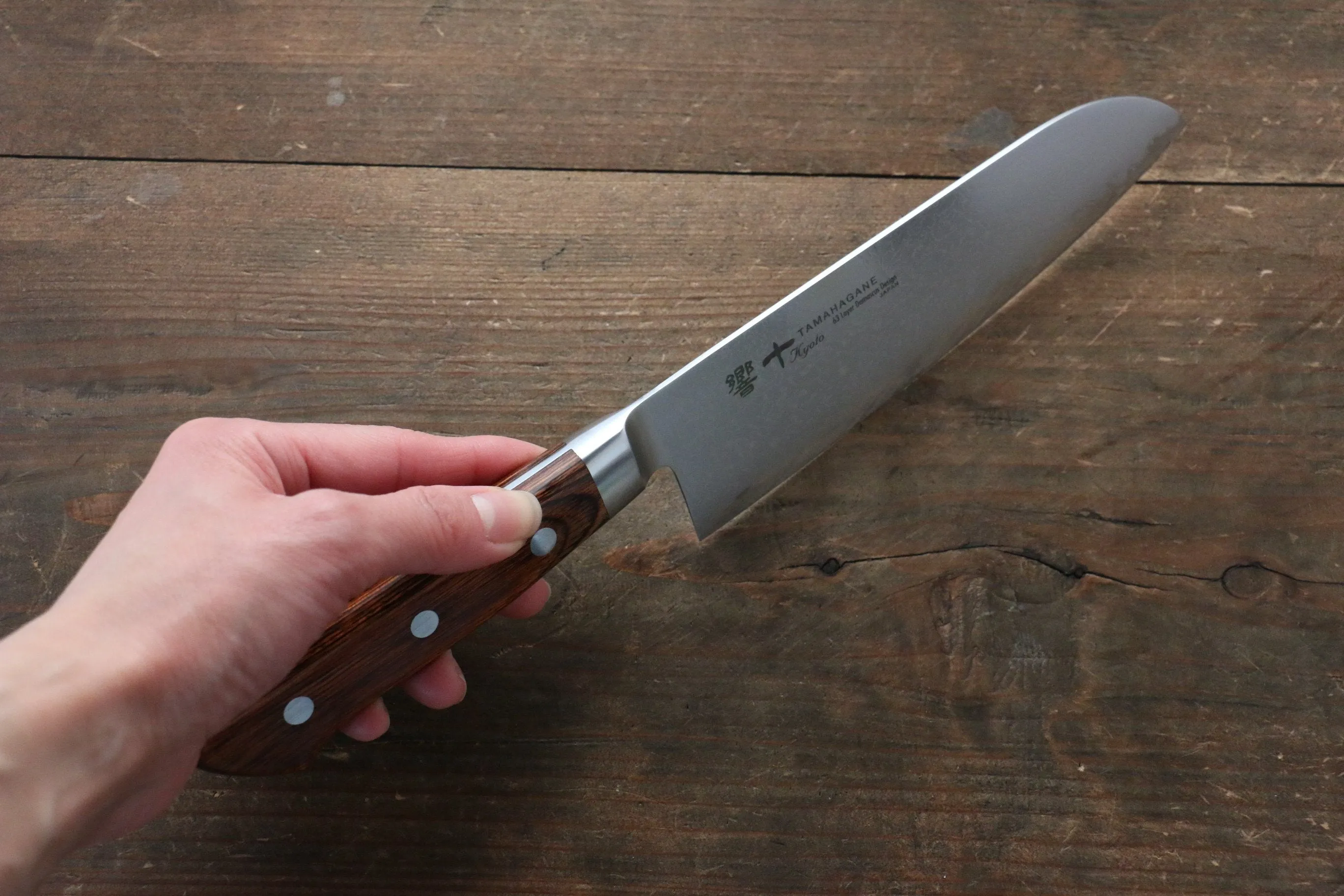 Tamahagane Kyoto 63 Layer Damascus Santoku 160mm KP-1115
