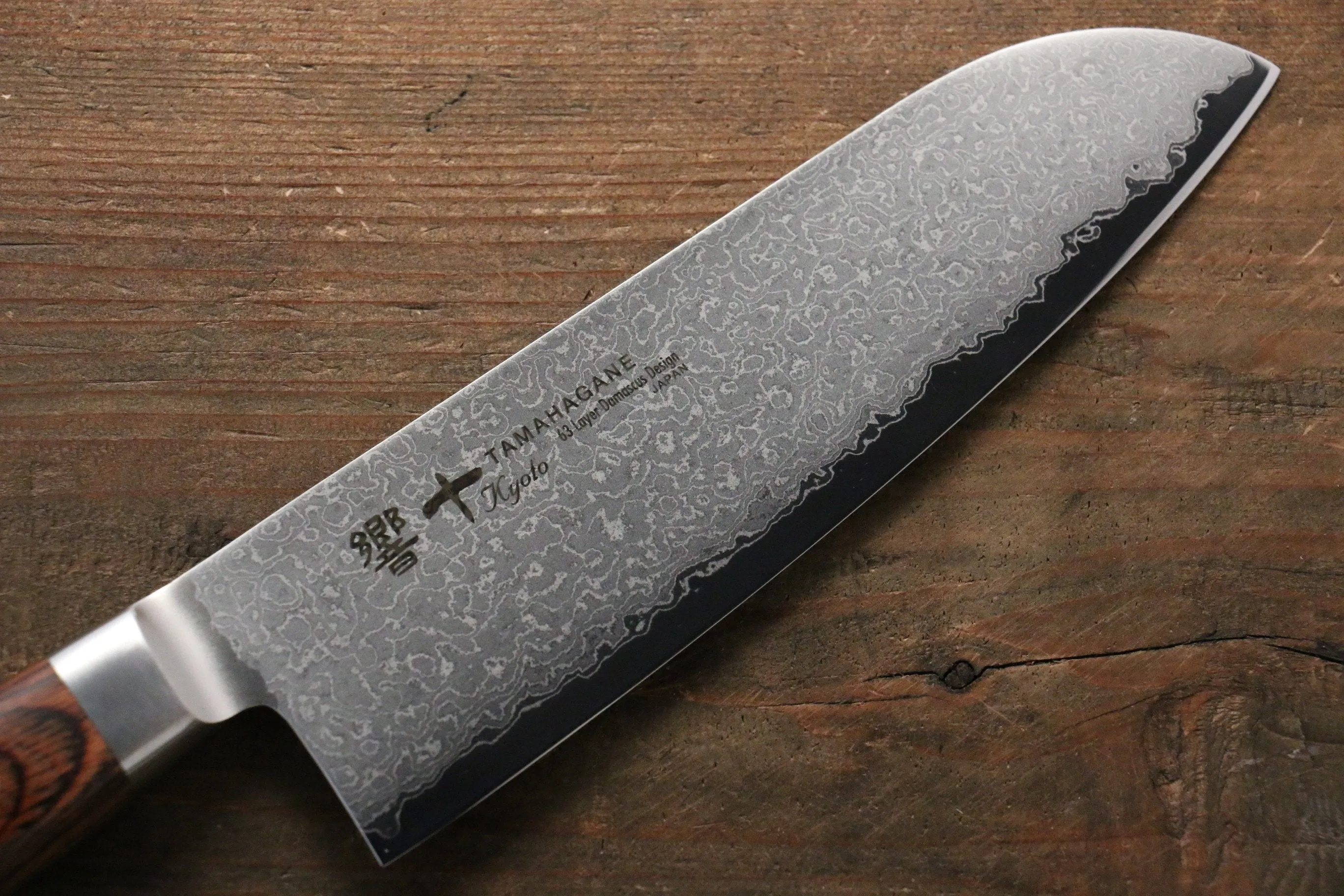 Tamahagane Kyoto 63 Layer Damascus Santoku 160mm KP-1115