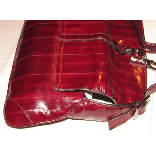 Tom Ford era Gucci Jackie Burgundy Eel Skin Leather Purse