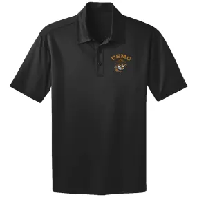Tonal USMC EGA Embroidered Performance Black Polo