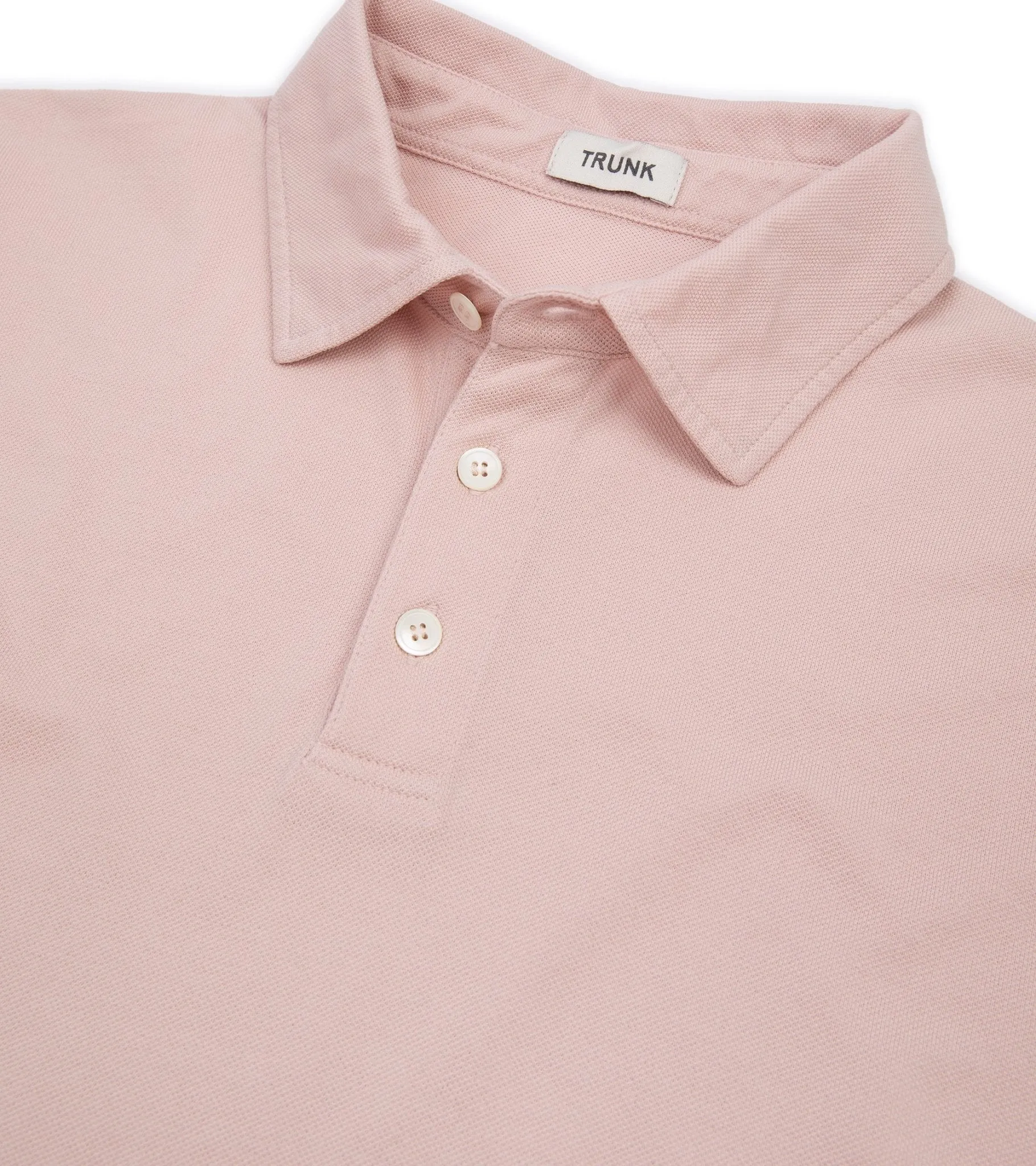 Trunk Moxon Short Sleeve Polo Shirt: Blush Pink