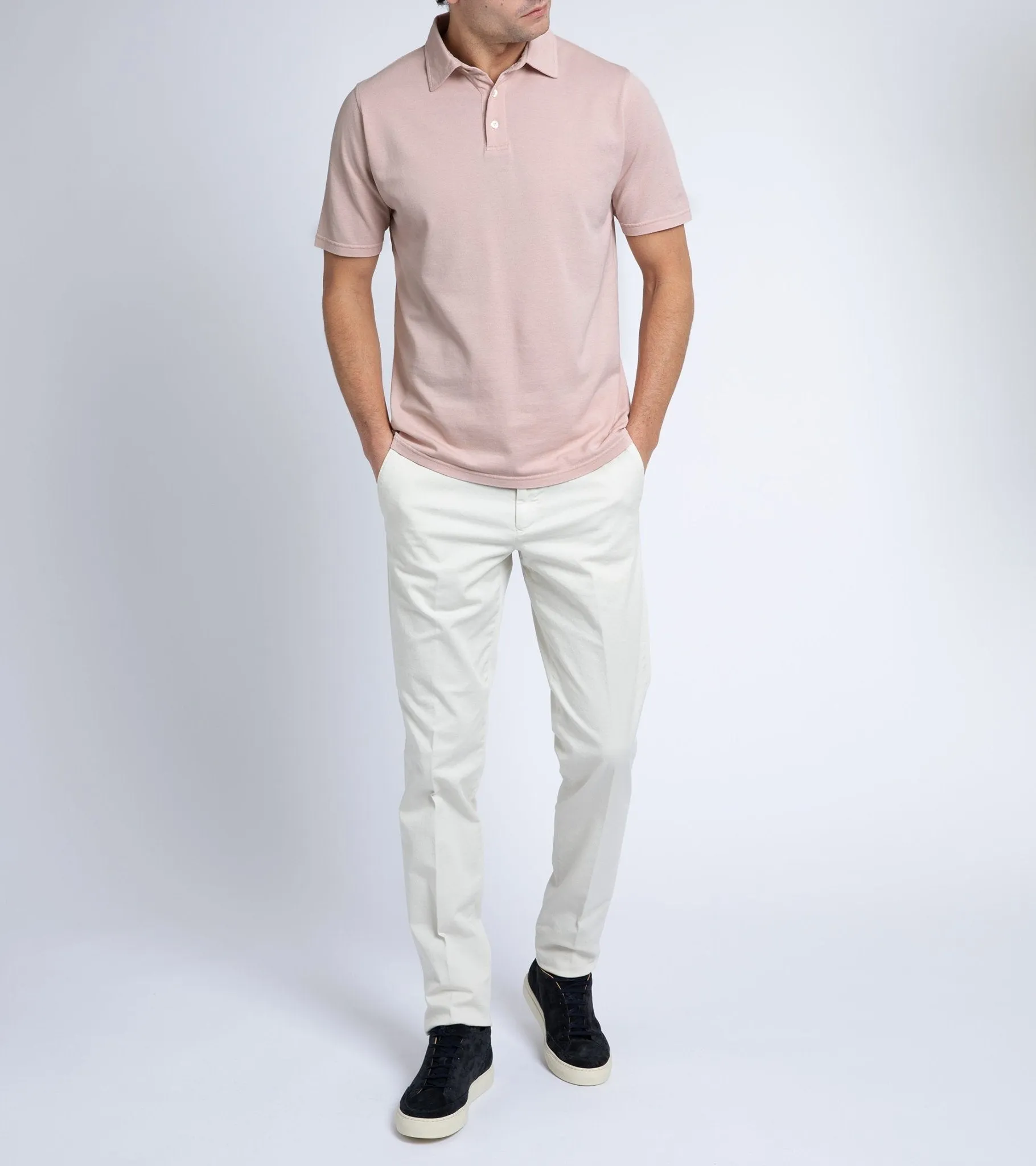 Trunk Moxon Short Sleeve Polo Shirt: Blush Pink