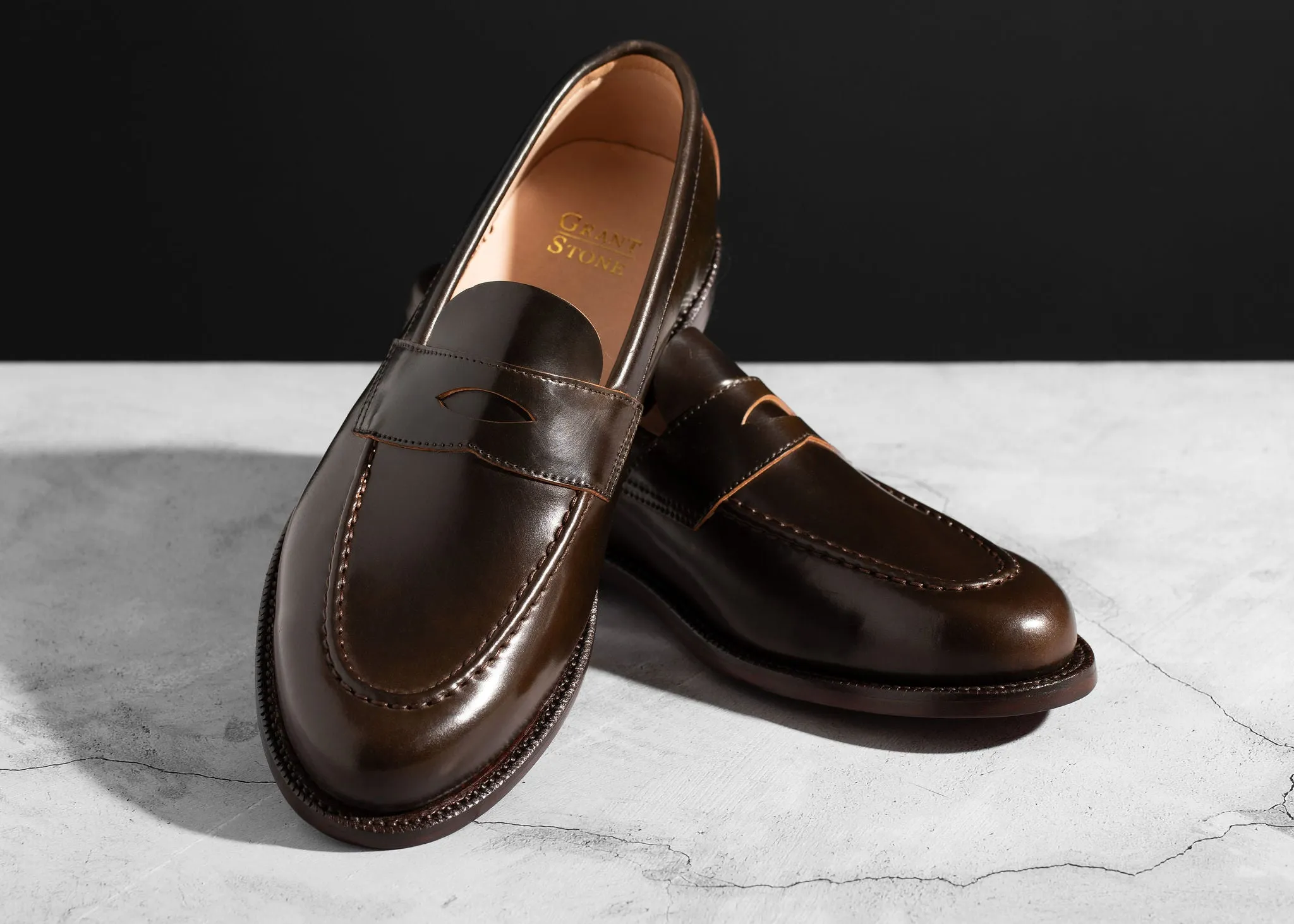 Unlined Traveler Penny Maduro Shell Cordovan