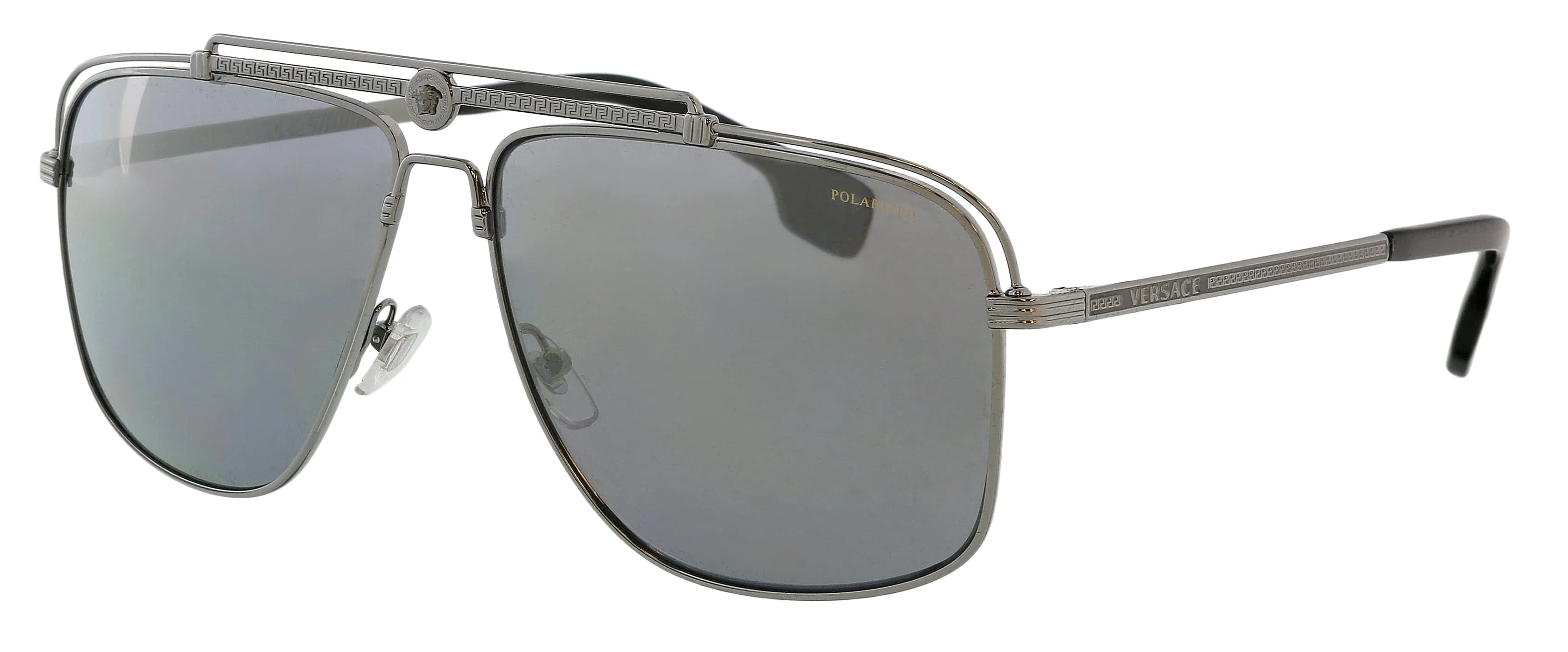 Versace 0VE2242 1001Z361 Full Rim Gunmetal Aviator Sunglasses