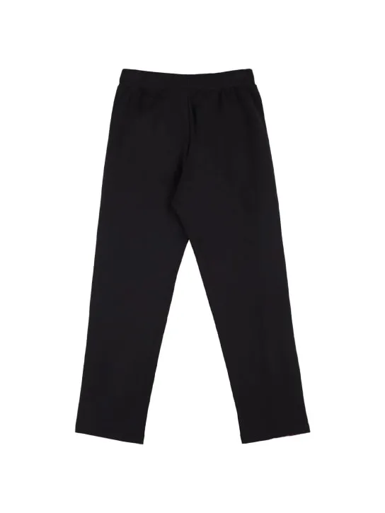 Versace   Embroidered logo cotton sweatpants 
