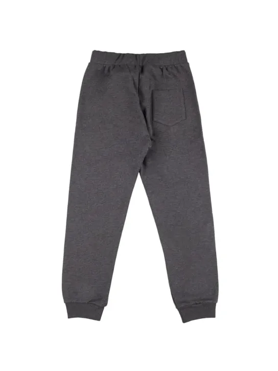 Versace   Embroidered logo cotton sweatpants 