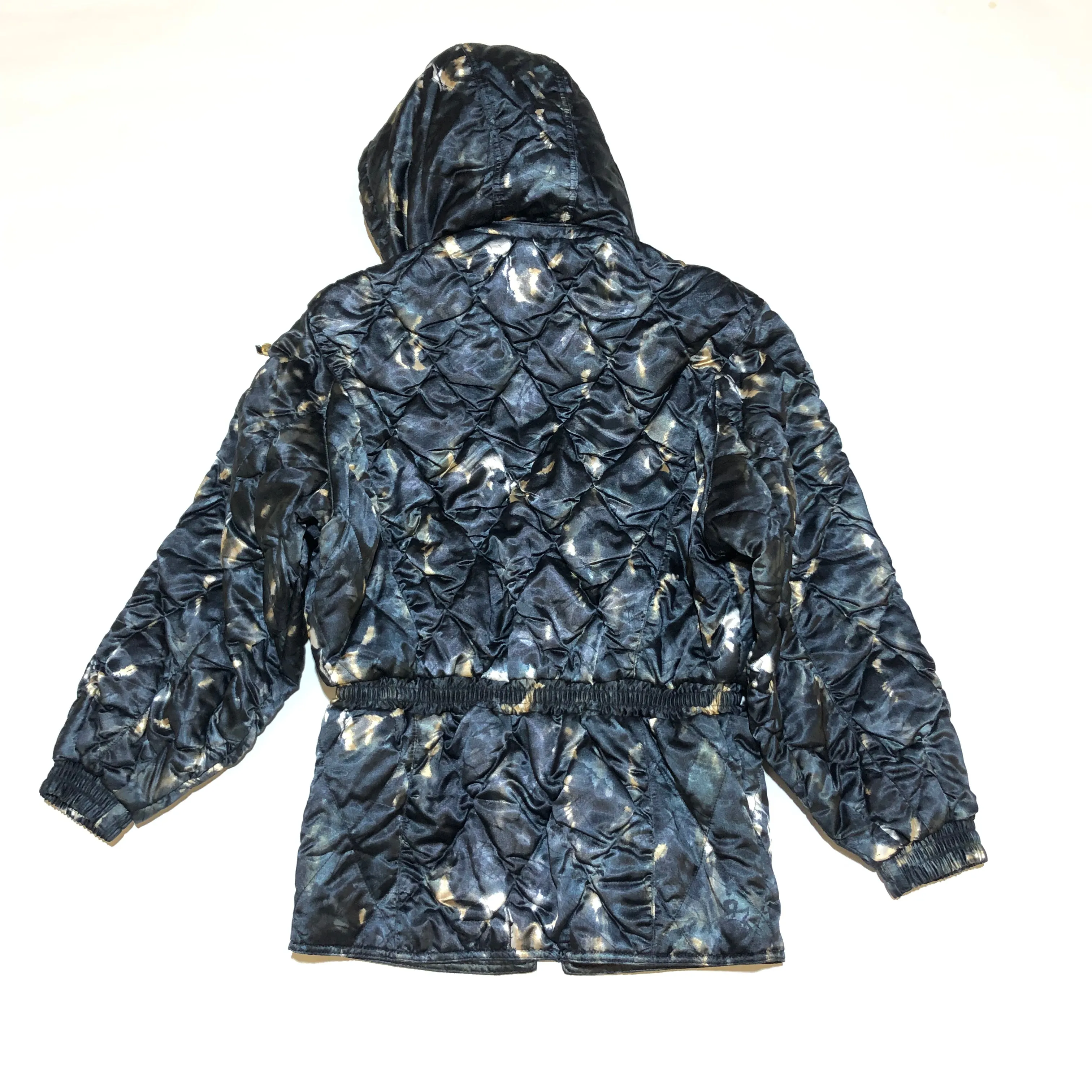 Vintage Black and Gold Quilted Windex Parka