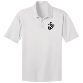 White Valor Embroidered Performance Polo